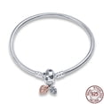 thumbnail image 1 of Bracelet Silver 925 Original Snake Chain 17-20 Evil Eye Heart Star Zircon for Charms Beads Pendant Birthday Jewelry Making Gifts, 1 of 5
