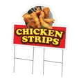 thumbnail image 1 of SignMission C-DC-2436-Chicken Strips19 Panneau de Jardin et Piquet 24 x 36 Po - Rayures de Poulet, 1 of 1