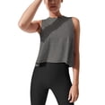 thumbnail image 2 of Womens Workout Tank Top Sleeveless Casual Tops Crop Sports Flowy Cropped Sports Shirt, 2 of 8