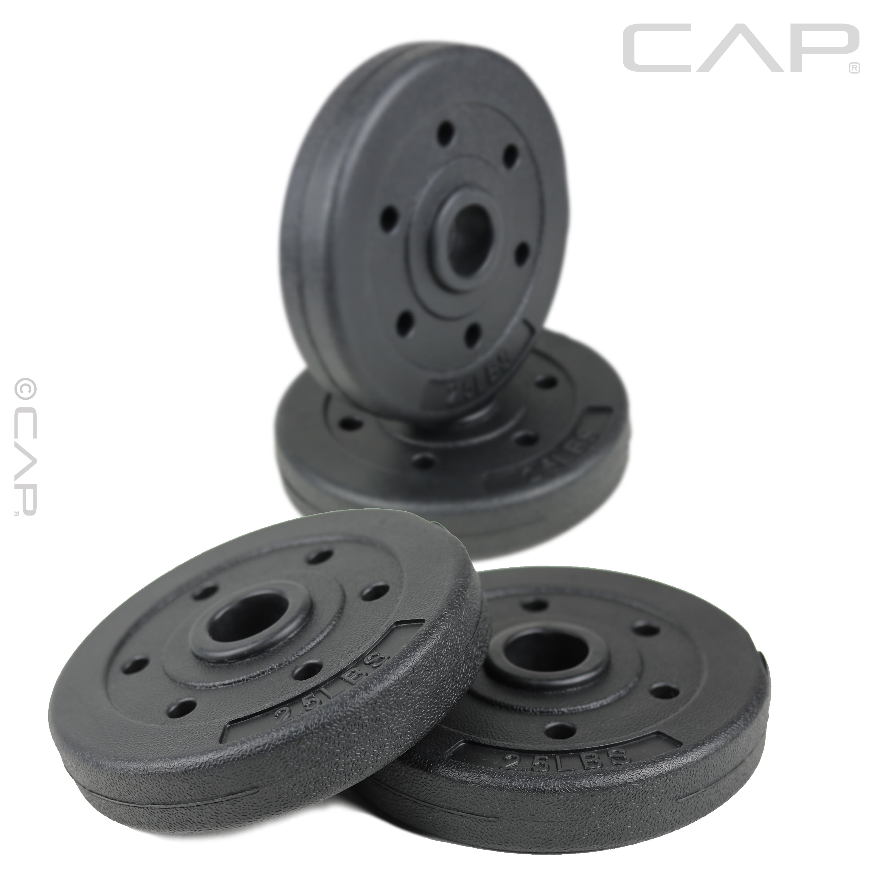CAP Barbell Standard Vinyl Weight Plate Set, 10 lb (2.5 lb x 4)