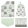 thumbnail image 2 of Sweet Jojo Designs Elephant Green, Grey and White 4 Piece Crib Bedding Set, 2 of 6