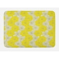 thumbnail image 1 of Yellow Flower Bath Mat, Fresh Garden Pattern with Two Shaded Motifs Lively Summer Artistic Pattern, Non-Slip Plush Mat Bathroom Kitchen Laundry Room Decor, 29.5 X 17.5 Inches, Yellow Cream, Ambesonne, 1 of 2