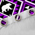 thumbnail image 4 of Erosebridal Tribal Aztec Curtains Pack of 2 (42x84 Each) For Teens,Boys Girls Jungle Animal Bear Curtains Blackout,Black Purple, 4 of 6