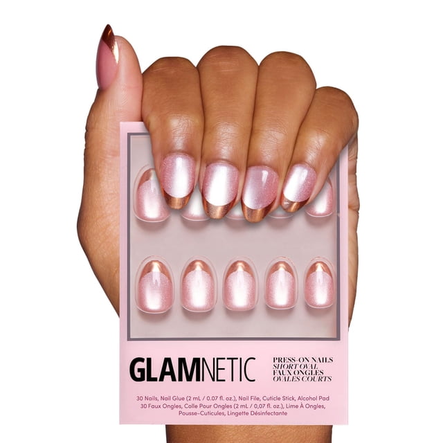 Set de 30 uñas Glamnetic Caramel Apple Short Ovaladas de Press On Nails