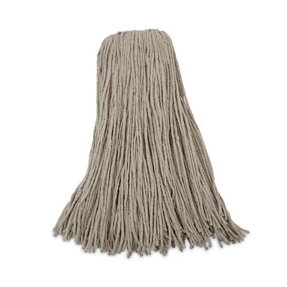 Mop Head, Cotton, Cut-End, White, 4-Ply, 32oz, 12/carton | Bundle of 2