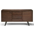 thumbnail image 5 of Simpli Home Lowry 60 inch Wide Solid Acacia Wood Modern Industrial Sideboard Buffet in Distressed Charcoal Brown, 5 of 10