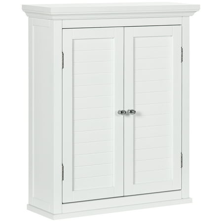 kleankin Bathroom Wall Cabinet, Over Toilet Storage Cabinet, White ...