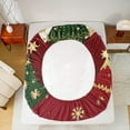 thumbnail image 5 of Manfei Chic Xmas Tree Twin Sheet Set,Gold Sequin Merry Xmas,Cozy Decor For Kids,3-Piece, 5 of 7