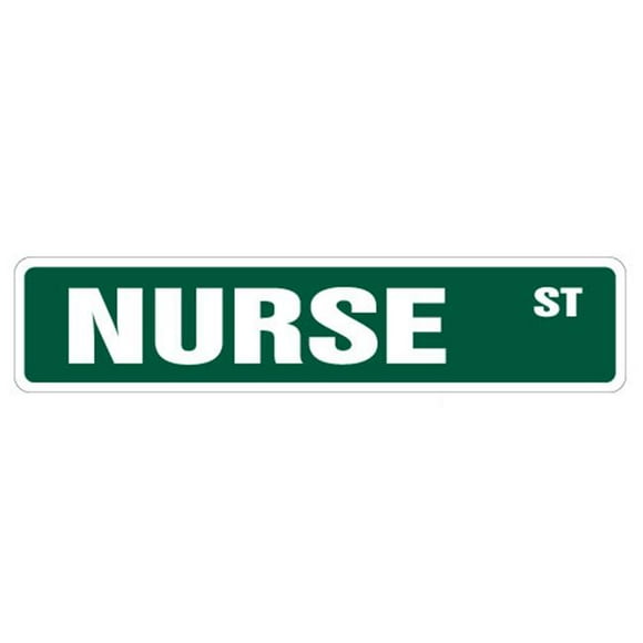 SignMission D-7-SS-NURSE 1.5 x 7 in. Nurse Street Decal - Registered Nurses Nursing Rn Lpn
