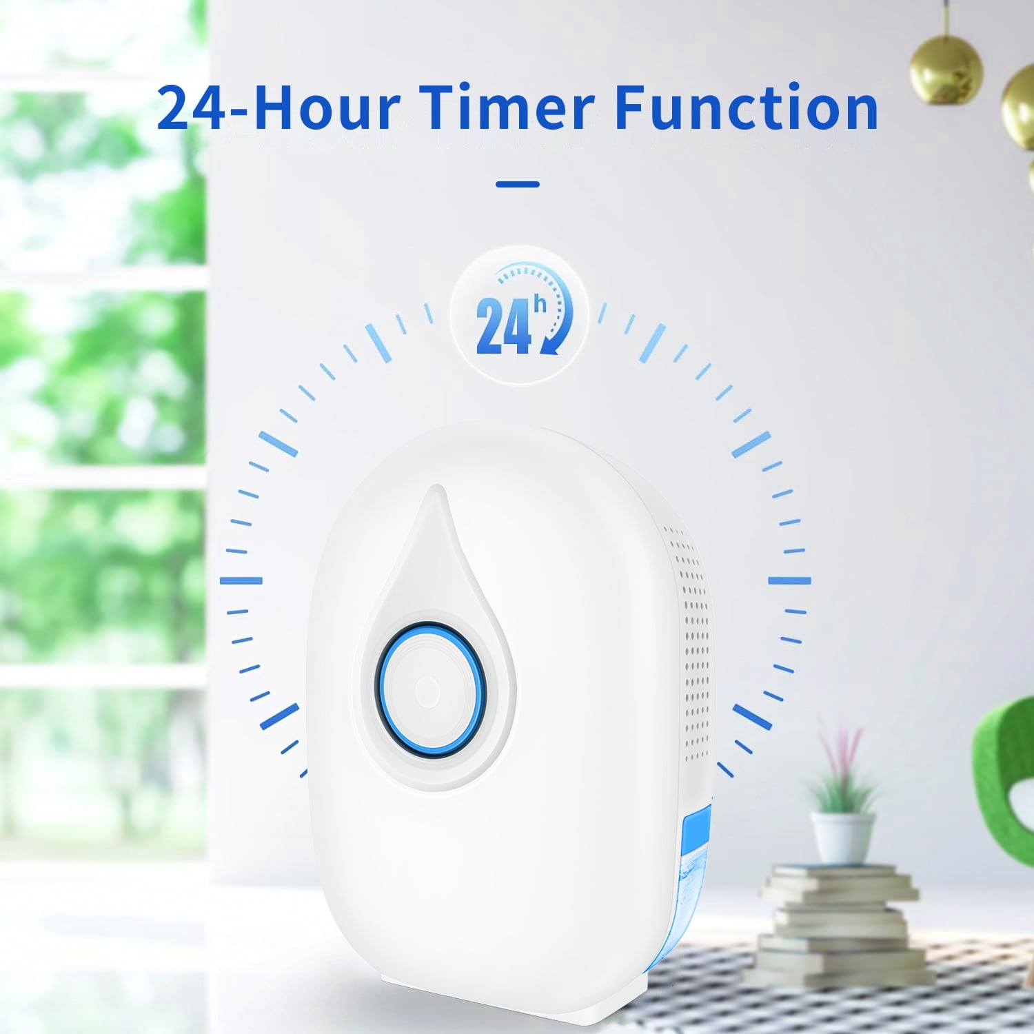 2-Pint Dehumidifier for Room Home with Drain Hose,HopePow Ultra Quiet 1,000 Sq. ft Coverage Area Energy Saving Efficiency Portable Dehumidifier for Bedroom,Small Room,Home