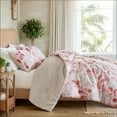 thumbnail image 2 of Regency Heights Twin/Twin XL Comforter Sets, Reversible Seersucker Floral Dorm Bedding Sets, 2 Piece Lightweight Pink Blush Botanical Flowers Comforter Bed Set with Pillow Shams, 2 of 9