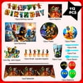 thumbnail image 3 of Ninja Birthday Decorations, 112pcs Ninja Party Decorations & Tableware - Colorful Banner Balloons Backdrop Plates Table Cloths Etc Party Supplies, 3 of 6