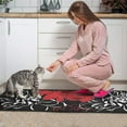 thumbnail image 3 of Red and Black Pioneer Flower Pattern Kitchen Rugs Sets Of 2,Anti Fatigue Kitchen Mat Rugs Non Slip Washable,Decorative Kitchen Floor Mats for Kitchen,Sink,Laundry,17"X30"+17"X47", 3 of 7