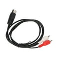 thumbnail image 1 of DIN 7PIN Male To 2RCA Male Cable, Scratch  3.3ft Tight Connection Plug And Play 2RCA Adapter Cable Free Bending  For Speaker, 1 of 8