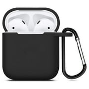 1-Pack Protective Silicone Case Cover for Apple AirPods – Shockproof Skin with Keychain Clip, Durable Anti-Slip Shell for AirPods Charging Case (1st & 2nd Gen) TIKA