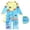 00#Light Blue3897, variant on Lullu Boys Long Sleeve Rash Guard One-Piece Swimsuit with Swim Cap, 2-Piece, Sizes 2-12
