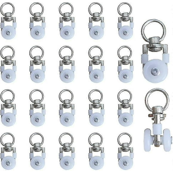20 Pack Metal Track Rollers, Curtain Tracks, Glides, Curtain Rollers, Curtain Track Rollers, Curtain Track Rollers, Shower Curtain Gliders, For Curtai