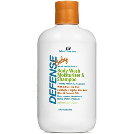 - Defense Soap Baby Body Wash Moisturizer & Shampoo with Citrus, Tea Tree, Eucalyptus, Jojoba, Aloe Vera, Olive & Coconut Oils