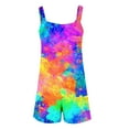 thumbnail image 5 of Royisotas Shorts for Women Plus Size Summer Casual Jumpsuit Shorts Pocket Loose Suspender Tie Dye Shorts, 5 of 5