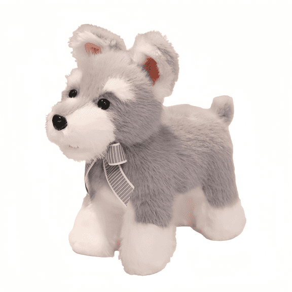 Schnauzer Dog Plush Toy Soft Simulation DogStuffed Animal Toys,Cute Photo Props Birthday Gift