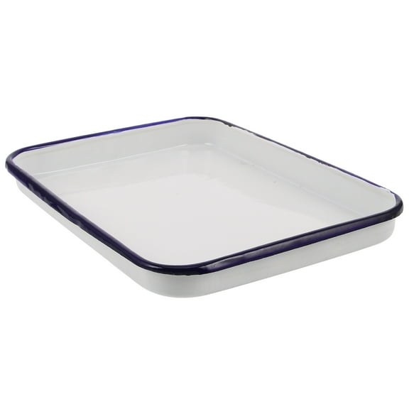 TEHAUX White Ceramic Enamel Baking Sheet for Home Use, and Versatile Kitchen Bakeware