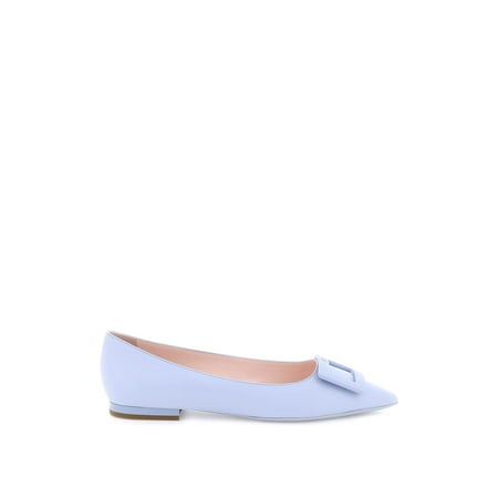 

Roger Vivier Gommettine Leather Ballerina Flats