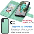 thumbnail image 3 of Galaxy A51 5G Case, [5G Version] Galaxy A51 Wallet Case, Tekcoo Luxury PU Leather Cash Credit Card Slots Holder Carrying Folio Flip Cover [Detachable Magnetic Hard Case] for Samsung A51 [Turquoise], 3 of 6