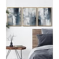 thumbnail image 2 of SHENIFY Blue and Grey Abstract Wall Art Modern Minimalist Painting Decor Graffiti Artwork for Home Wall Decor 11x14in3pcs Natural Framed, 2 of 5