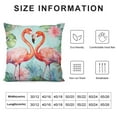 thumbnail image 6 of Nawypu Flamingos Throw Pillow Cover Set of 2, Tropical Leaves Flowers Bird Pillowcase Soft Home Decorative Pillow cases Double Sided Cushion Covers for Indoor Outdoor Bedroom and Car, 6 of 6
