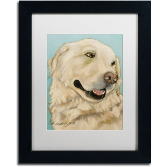 Trademark Fine Art "Jasper" Canvas Art by Pat Saunders-White, White Matte, Black Frame