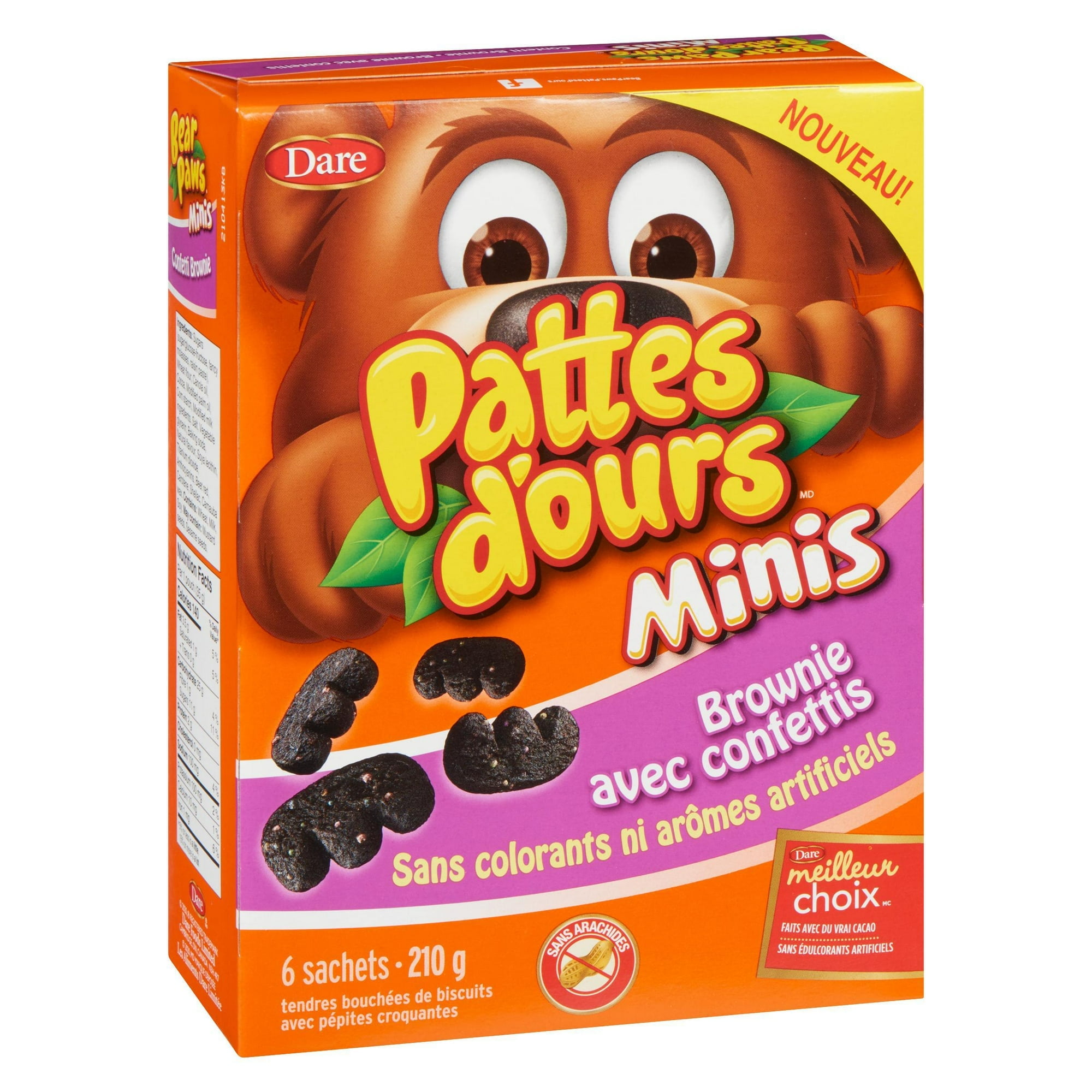 Bear Paws Minis Confetti Brownie Cookies