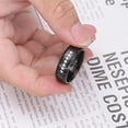 thumbnail image 4 of 8mm Black Tungsten Rings Men's Cubic Zirconia Wedding Bands Eternity Ring Beveled Edges, 4 of 6