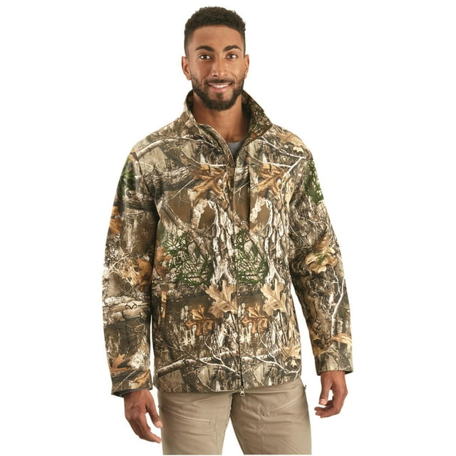 Guide Gear Men's Stretch Canvas Camo Hunting Jacket Hunt Outerwear