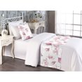 thumbnail image 2 of Magnolia Bed Runner Set, Modern Simple Design Flowers Boho with Leaves on Plain Backdrop Print, Decorative Bedding Scarf & a Pillow Sham for Hotels Homes, Twin, Magenta Pale Pink White, by Ambesonne, 2 of 3