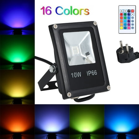 Led Floodlight Rgb 10w Outdoor 24 Key, Color Changing Outdoor Flood Light Bulbs