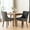 Black, variant on Ultra Side Dining Chair (2pcs) - Gray Fabric With Solid Wood Legs & Stylish Bronze Nail Head (2) Robust Firm Distinctive