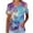 Sky Blue-N, variant on Lovskoo 2024 Outer Space T Shirts for Women Graphic Printed Galaxy Solar System Planets Nebula Shirt Short Sleeve V Neck Blouse Blue 3XL