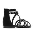 thumbnail image 5 of DREAM PAIRS Women's Dressy Gladiator Summer Cross Strappy Sandals Comfort Flat Casual Beach Fisherman Thong Sandals, 5 of 6