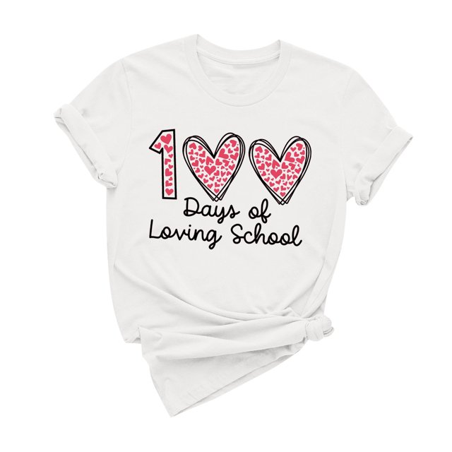 Camiseta de Cuello Redondo de Manga Corta Impresa para las Mujeres, Estiramiento 95% Poliéster 5% Blusa Casual de Spandex para Uso Diario Y Casero