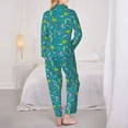 thumbnail image 6 of Goofa Cute Shark Turtle Printed Women’s 2 Piece Pajama Set Super,Pajamas Women's Long Sleeve Sleepwear Soft Button Down Loungewear Pjs Lounge Set Nightwear-Small, 6 of 9