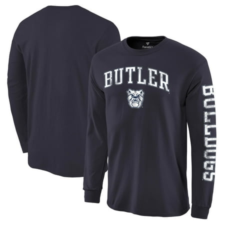 Men’s Fanatics Branded Navy Butler Bulldogs Distressed Arch Over Logo Long Sleeve Hit T-Shirt