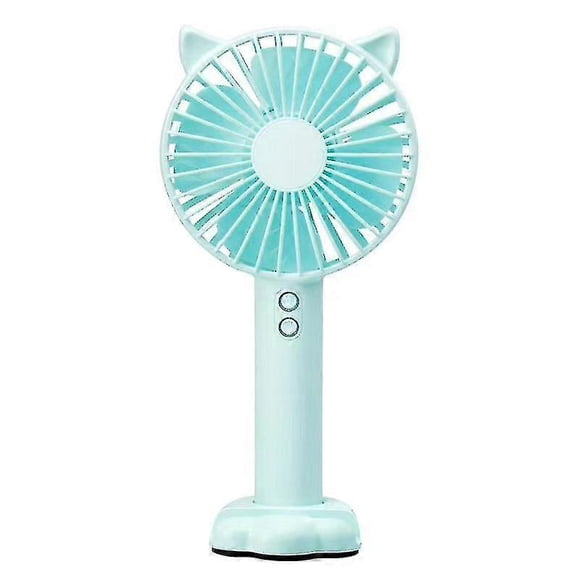 Blue Mini Fan Handheld Small Fan Night Light Small Fan