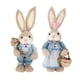 thumbnail image 2 of 2 figuras de conejo de Pascua hechas a mano, adornos de conejo de paja artificial. estilo D, 2 of 9