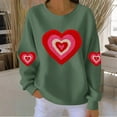 thumbnail image 2 of Yuyuzo Chandails en Molleton pour Femmes Saint-Valentin T-Shirts Graphiques Hauts Décontractés Manches Longues Col Rond Mode Chandail, 2 of 5
