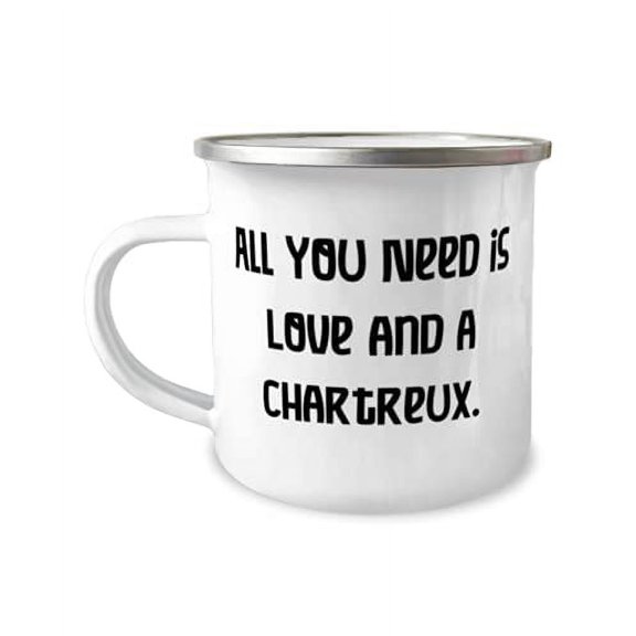 Best Chartreux Cat Gifts, All You Need is Love and a Chartreux, Unique Idea 12oz Camper Mug For Cat Lovers From Friends