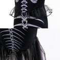 thumbnail image 5 of Girls Mermaid Skeleton Costume Halloween Black Princess Dress Cosplay Outfits, Size for 4-5Y, 5 of 7