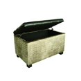thumbnail image 2 of ORE International 29" Long Wood and Leather Storage Bench in Black, 2 of 2