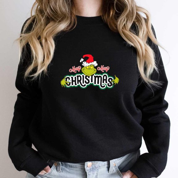 Funny Green Grouch Hugs Christmas Vintage Holiday Graphic SW15815 Unisex Sweatshirt, Up to Size 5XL