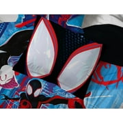 Marvel Spiderman Glitch Blue 7 Piece Full Bed Set, 100% Microfiber