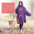 thumbnail image 4 of Wearable Oversized Blanket,Purple Halloween Pumpkins Bats and Spiders Wearable Blanket Hoodie for Adults,Cozy Hooded Blankets with Super Pockets,Super Warm Fuzzy Pullover for Women & Men, 4 of 6